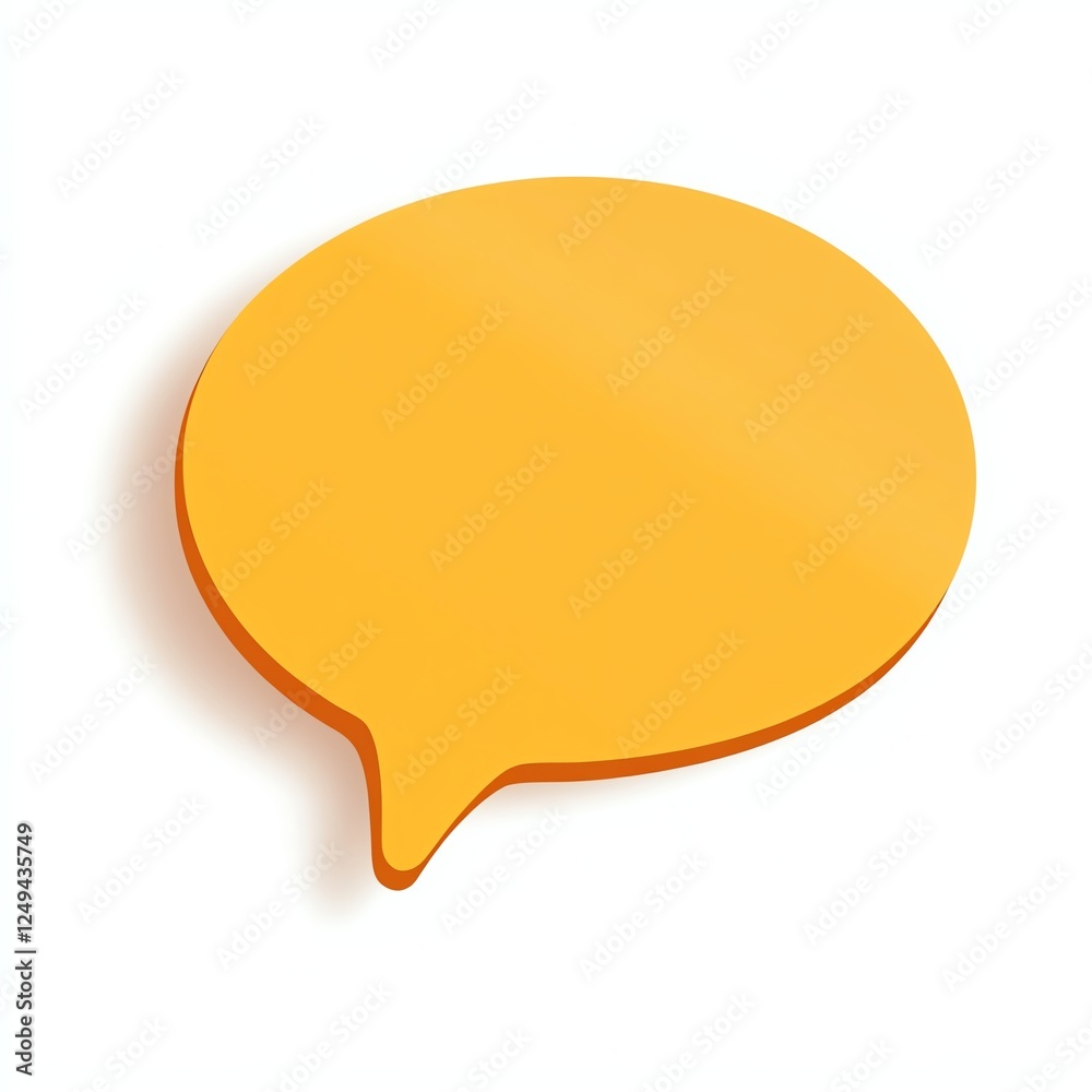 A bright orange speech bubble icon, symbolizing communication and conversation, set against a plain background. A bright orange speech bubble icon, symbolizing communication and conversation, set against a plain background.