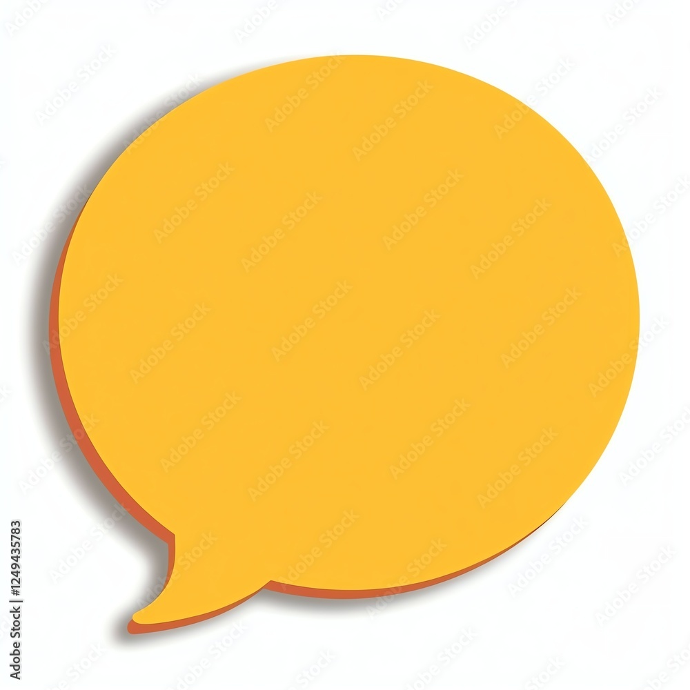 A vibrant yellow speech bubble, symbolizing communication, conversation, or dialogue, set against a plain background. A vibrant yellow speech bubble, symbolizing communication, conversation, or dialogue, set against a plain background.