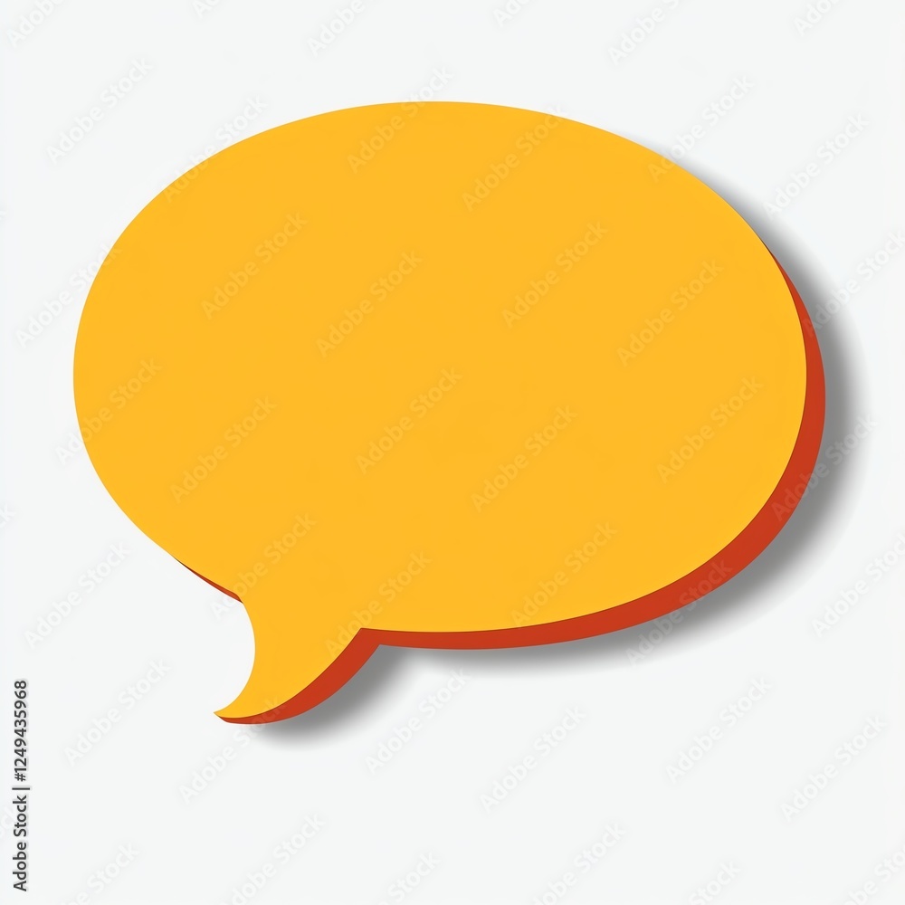 A vibrant yellow speech bubble on a light background, symbolizing communication and dialogue. A vibrant yellow speech bubble on a light background, symbolizing communication and dialogue.