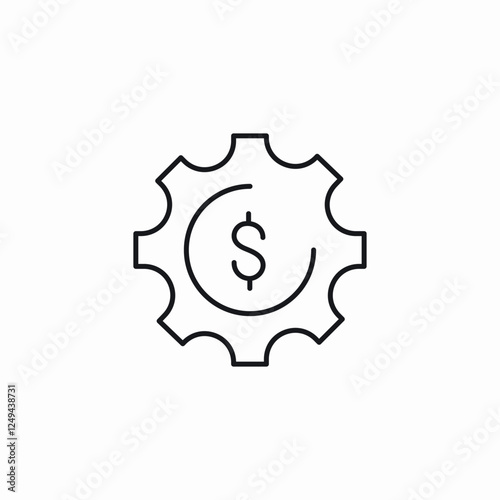 finanial gear loading icon sign vector