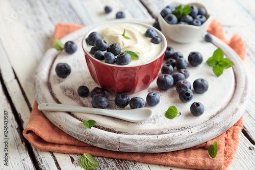 Joghurt mit Blaubeeren