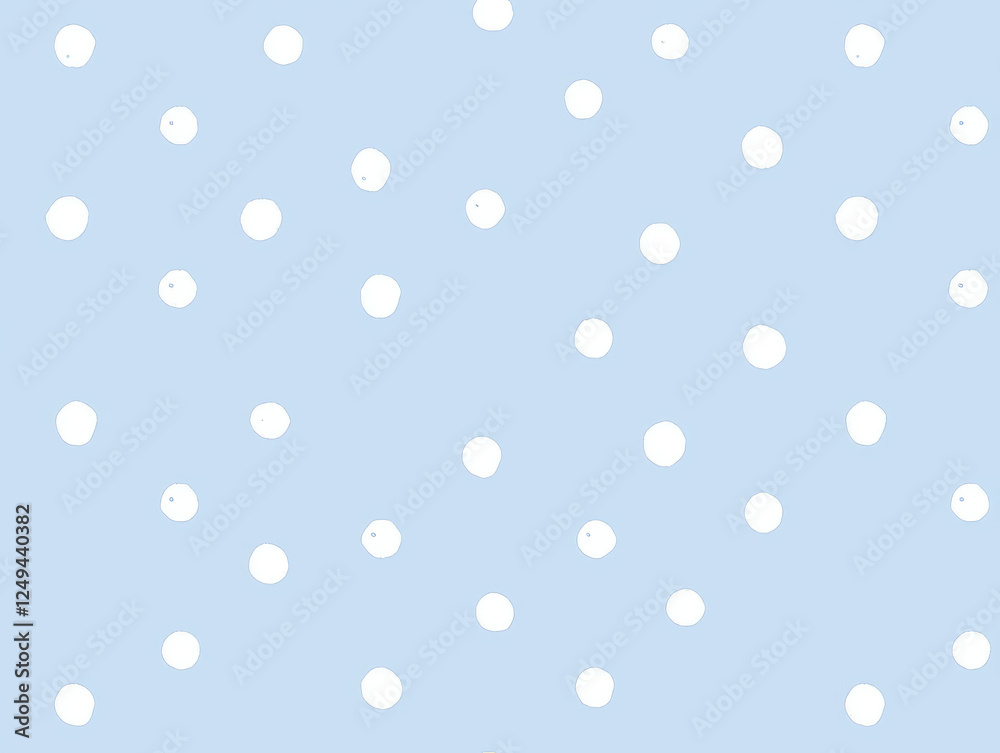 seamless pattern featuring white polka dots on pastel blue background, creating simple and calming texture seamless pattern featuring white polka dots on pastel blue background, creating simple and calming texture