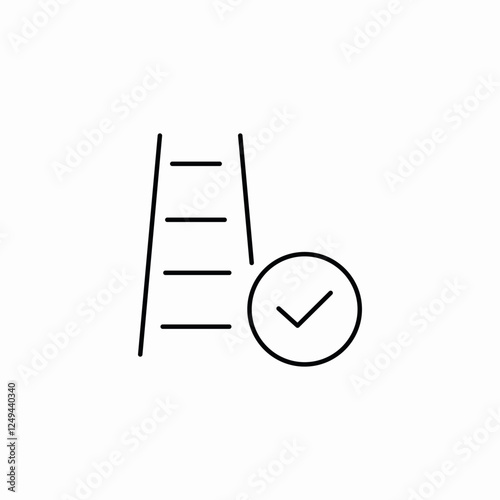 ladder completed icon sign vector