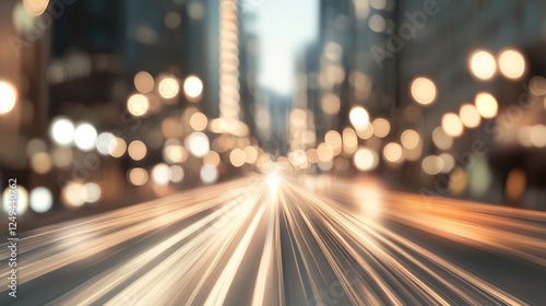 City street night speed motion blur background
