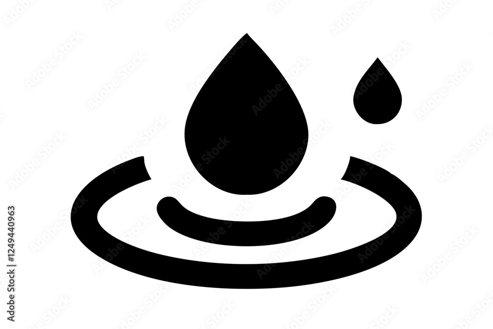 Fresh Rain Water Droplet Flat Icon for Apps Fresh Rain Water Droplet Flat Icon for Apps