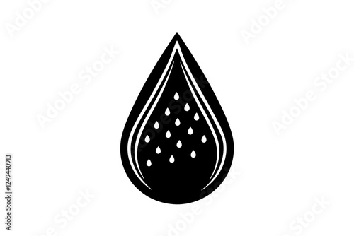 Fresh Rain Water Droplet Flat Icon for Apps