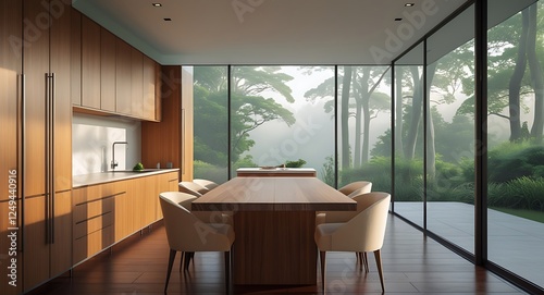 Modern dining room interior