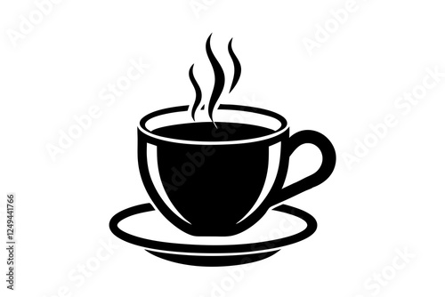 Hot Coffee Cup Icon - Flat Vector Design for Cafes and Drinks