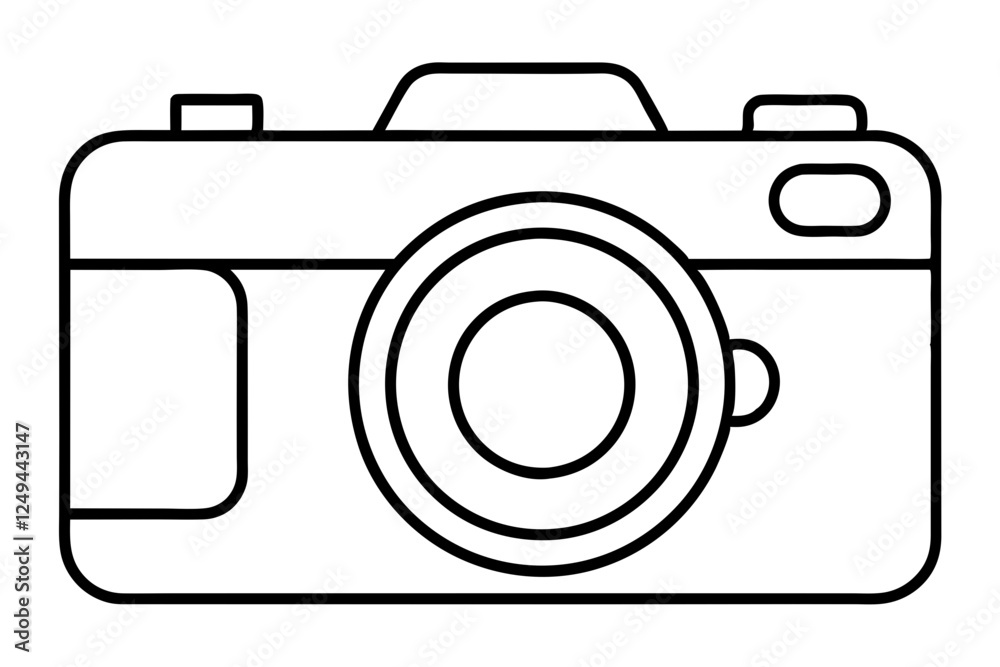 Photography Camera Line Art Icon for Apps and Webs - SVG Vector Design Photography Camera Line Art Icon for Apps and Webs - SVG Vector Design