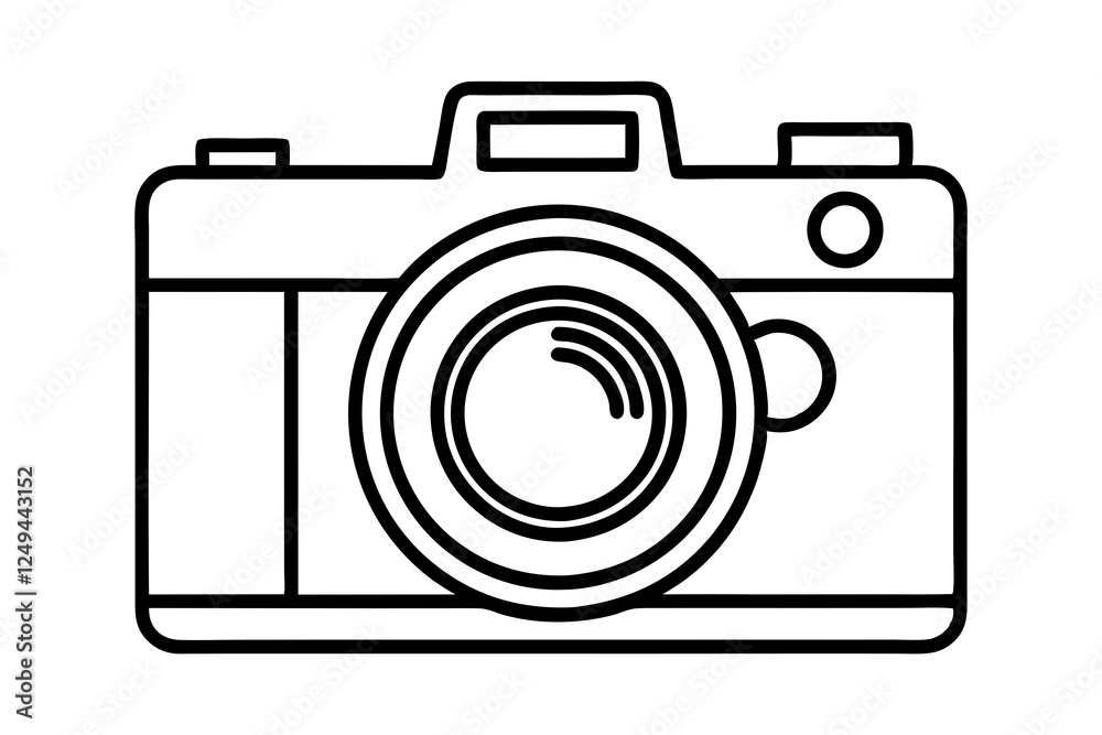 Photography Camera Line Art Icon for Apps and Webs - SVG Vector Design Photography Camera Line Art Icon for Apps and Webs - SVG Vector Design