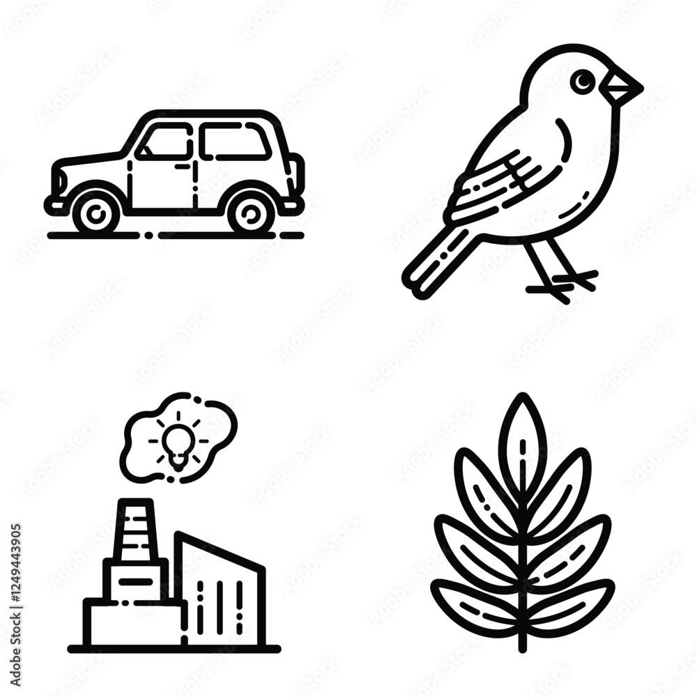 Essential Flat Icon Set Isolated On White Background Essential Flat Icon Set Isolated On White Background
