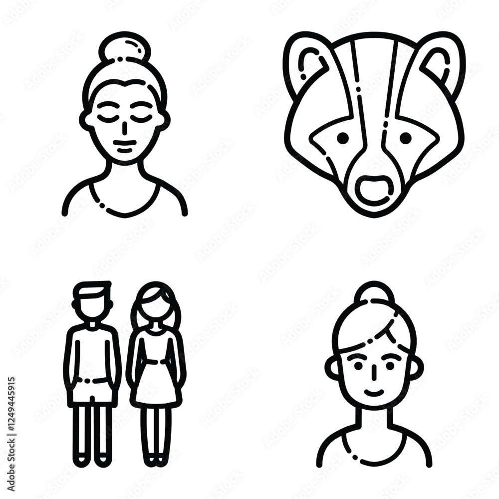 Essential Flat Icon Set Isolated On White Background Essential Flat Icon Set Isolated On White Background