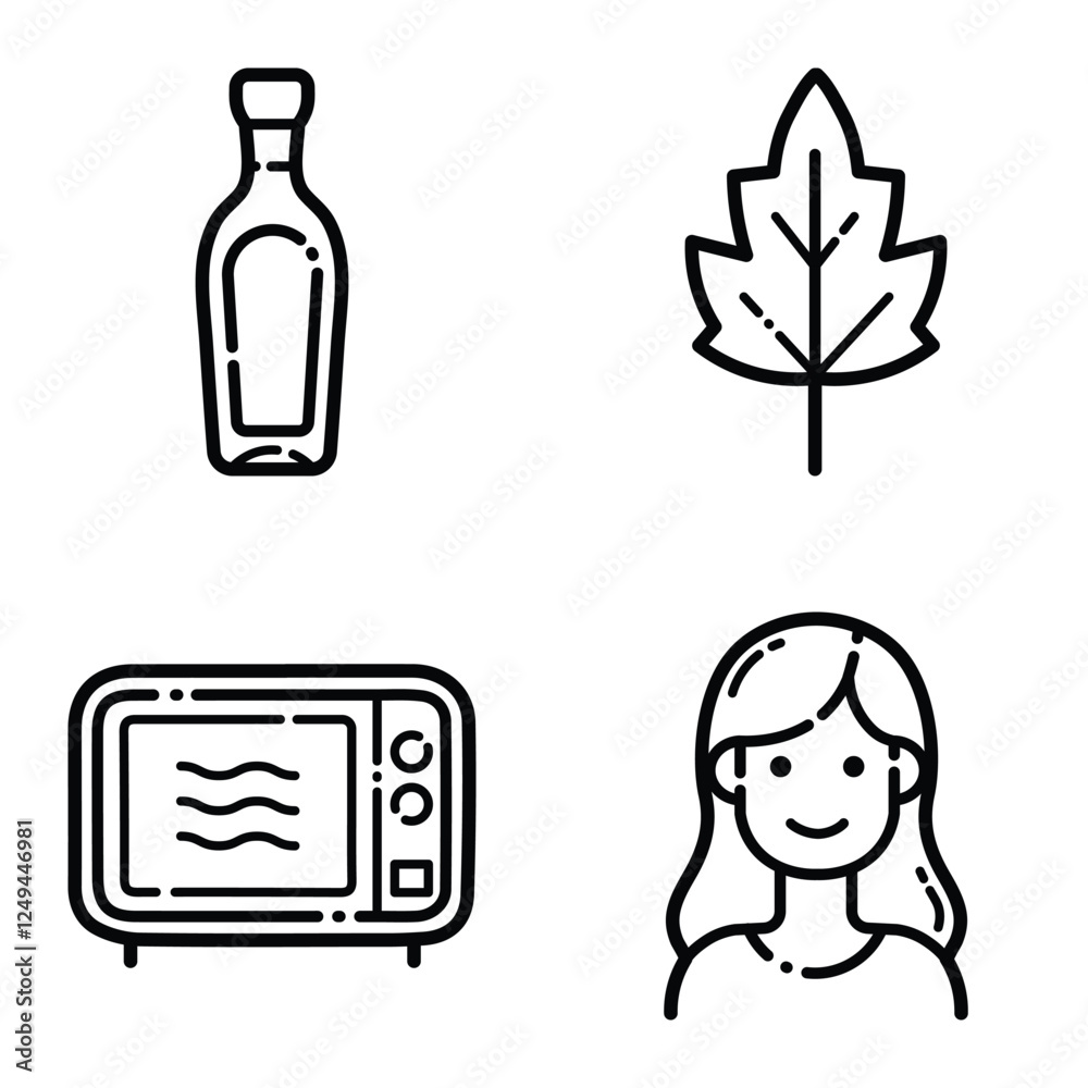 Essential Flat Icon Set Isolated On White Background Essential Flat Icon Set Isolated On White Background
