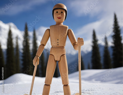 skier on the ski resort