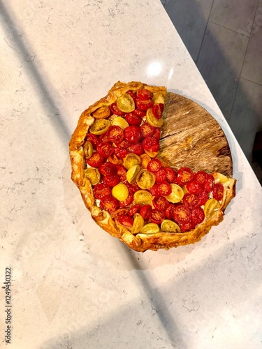 Galetta Autumn Sweet Homemade cherry tomato Galette Dessert photo