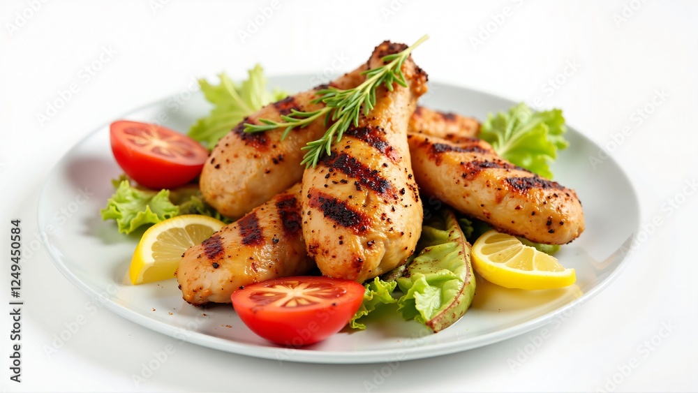Grilled Chicken Drumsticks with Lemon and Tomato Salad Grilled Chicken Drumsticks with Lemon and Tomato Salad