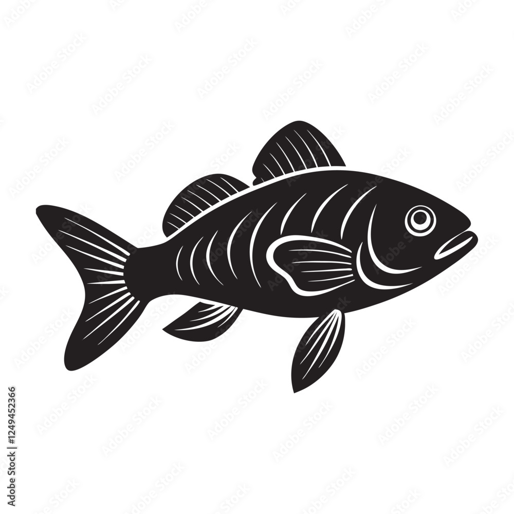 Fototapeta premium Fish silhouette design