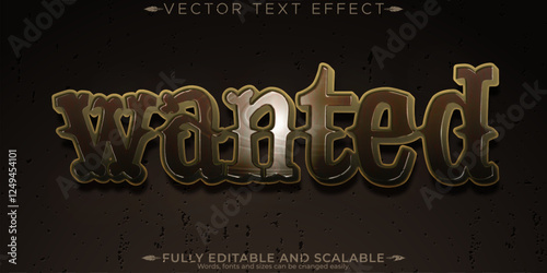 Wanted editable text effect, editable cowboy and western text style