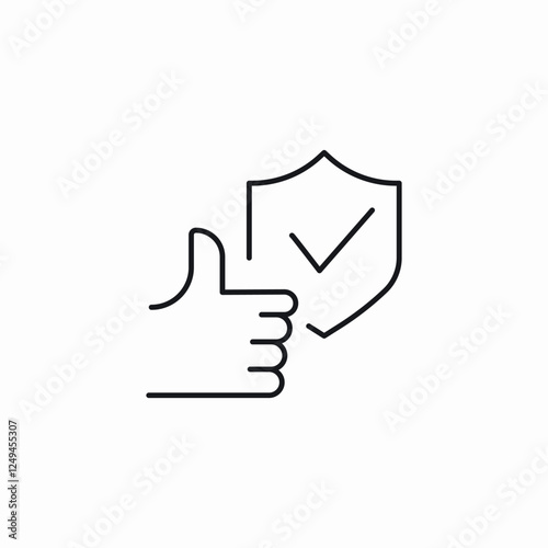 positive review protection icon sign vector