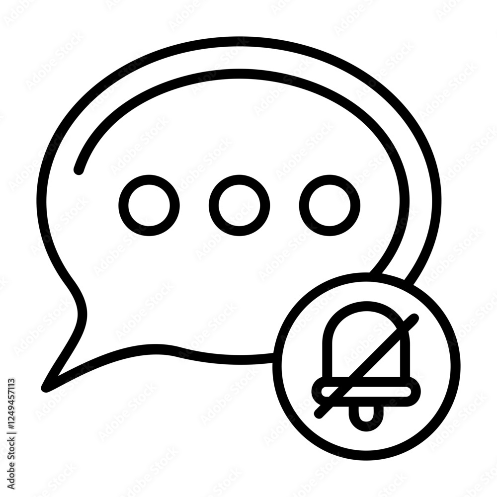 Silent mode Outline Style Icon Design Silent mode Outline Style Icon Design