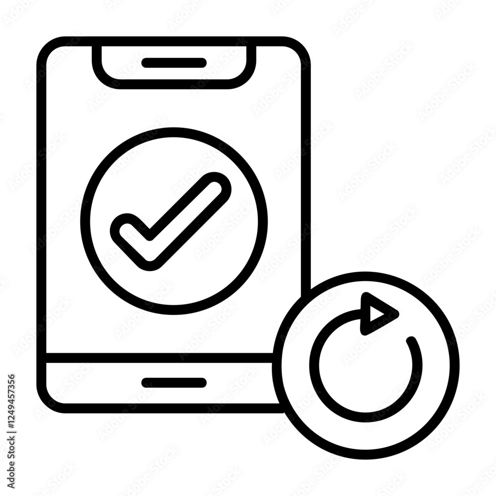 Auto-rotate Outline Style Icon Design Auto-rotate Outline Style Icon Design