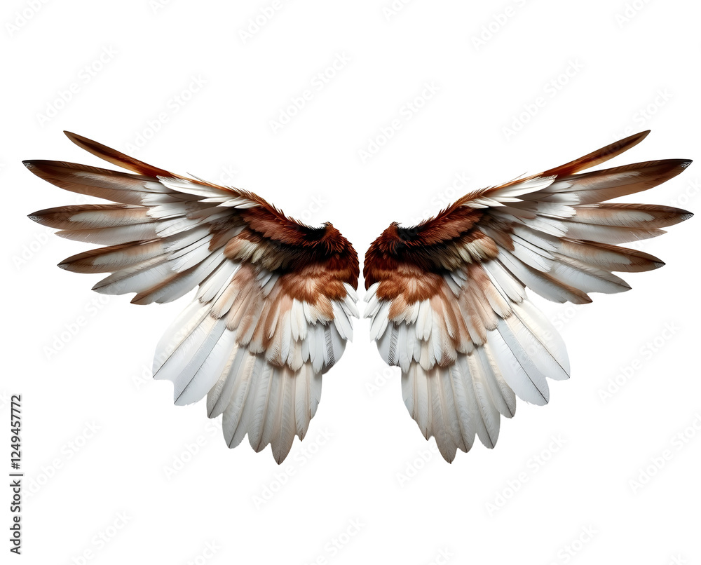 Fototapeta premium wings of the eagle isolated on transparent background 