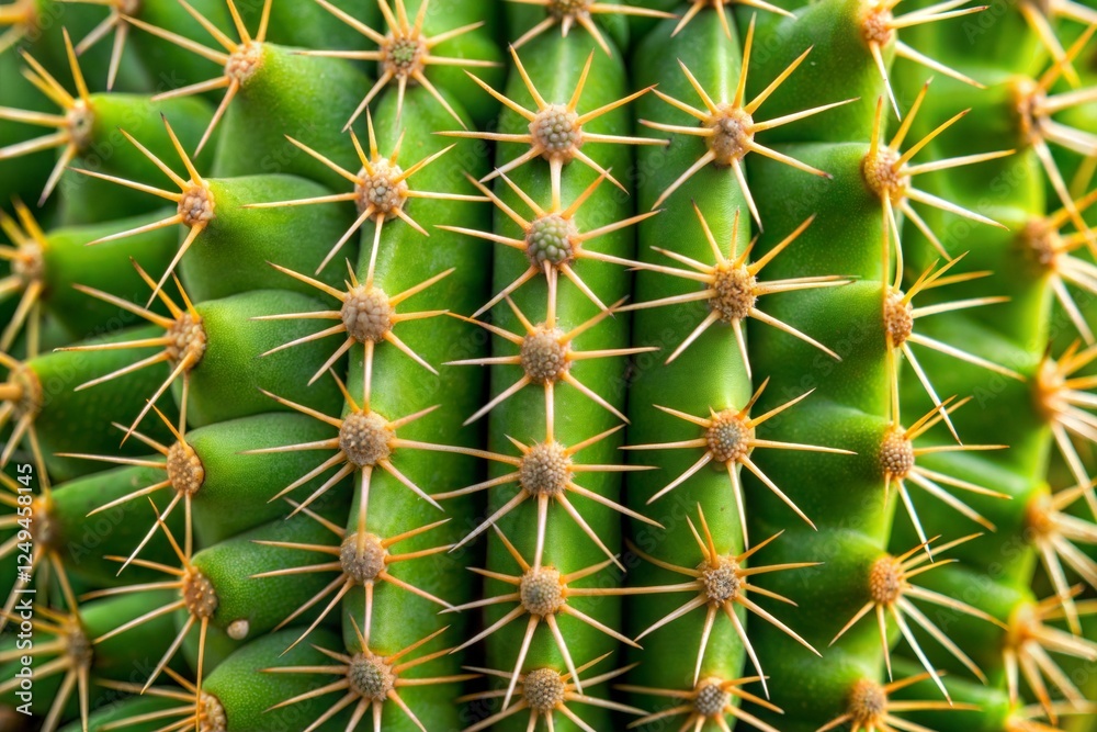 Cactus leaf texture in macro highlighting sharp spines and natural details Cactus leaf texture in macro highlighting sharp spines and natural details