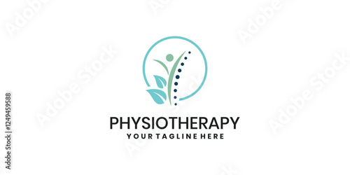 Physiotherapist logo vector icon