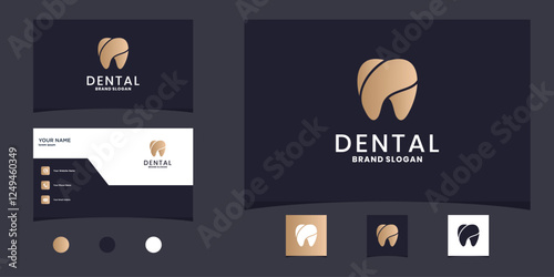Abstract dental logo icon vector design