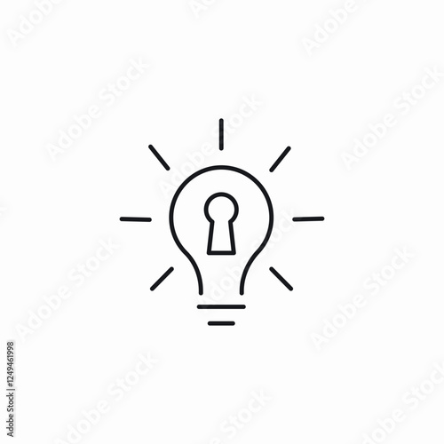 idea lock icon sign vector