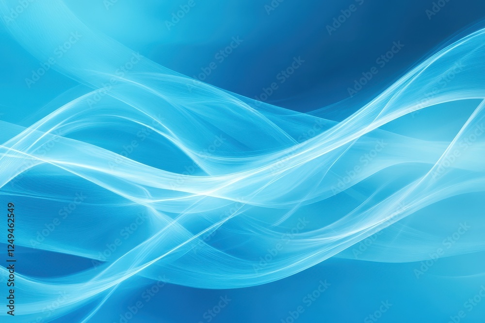 Fototapeta premium Abstract Blue Waves Soft Light Design Background