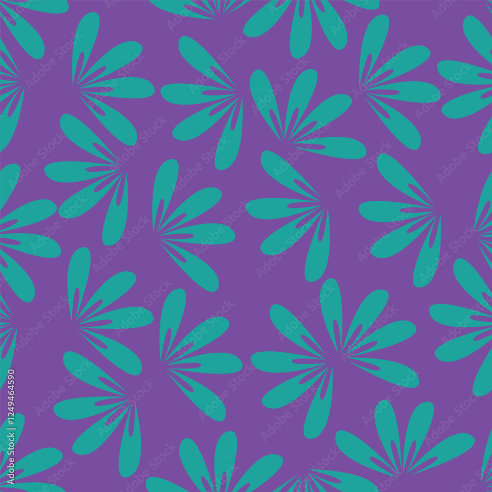 Seamless Daisy Floral Ditsy Pattern In Vector