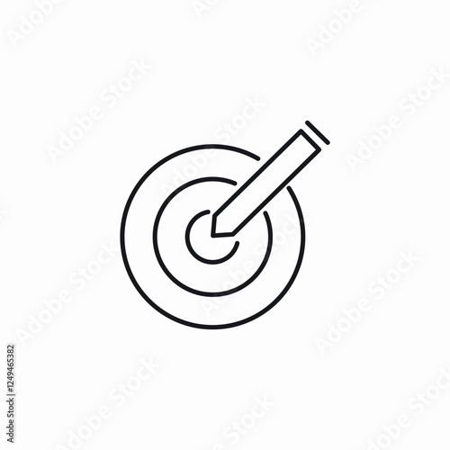 target sketch icon sign vector