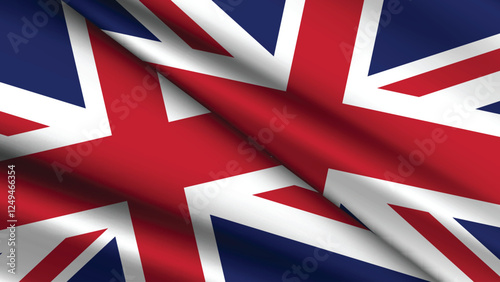 National Background of UNITED KINGDOM Featuring Two Wavy Flags