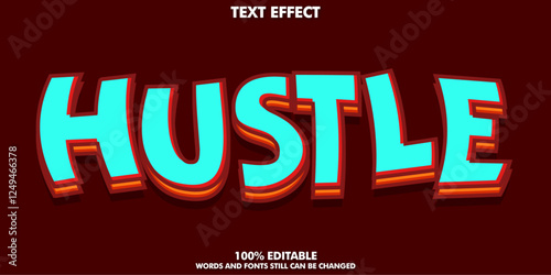 Retro cartoon hustle comic text effect