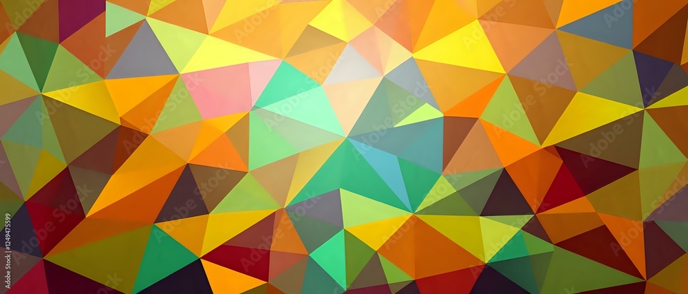 Fototapeta premium Vibrant Geometric Abstract Art - Modern Mosaic Design