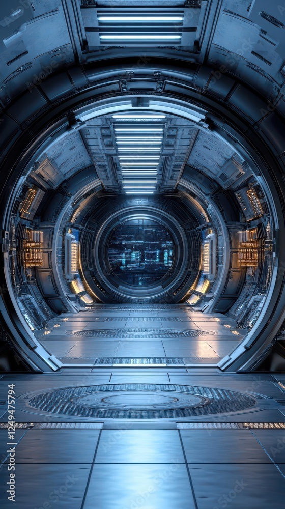 Obraz premium Sci-fi themed high-detail 3D render