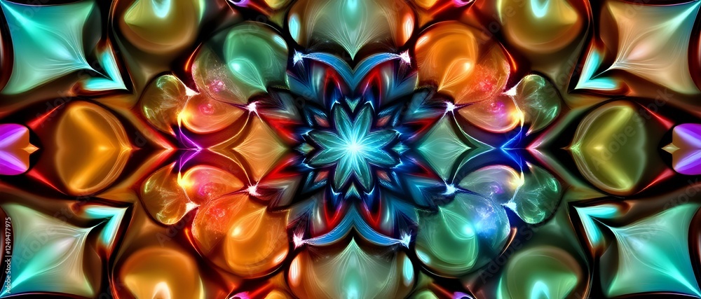 Vibrant Geometric Light Pattern - Abstract Digital Wallpaper Vibrant Geometric Light Pattern - Abstract Digital Wallpaper