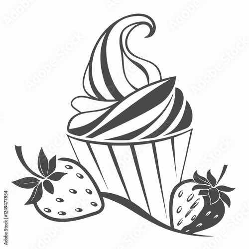 Creative foods icon Cream vector illustration