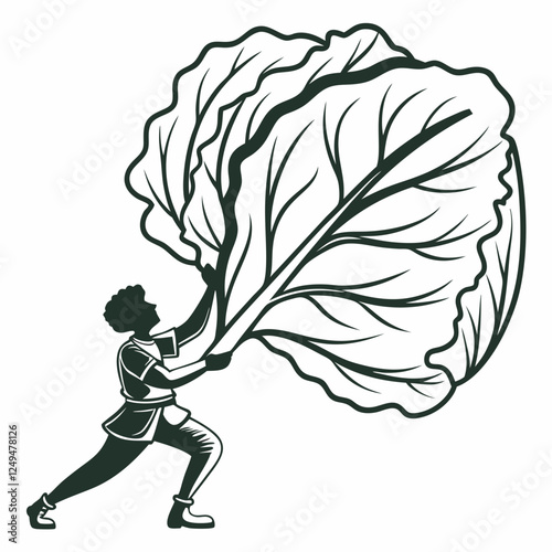 Creative foods icon Cabbage vector illustration