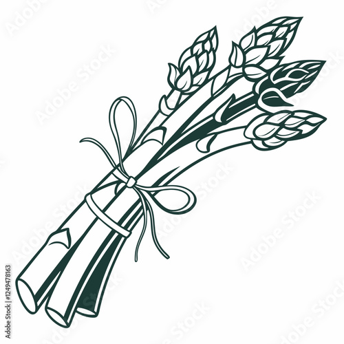 Creative foods icon Asparagus vector illustration