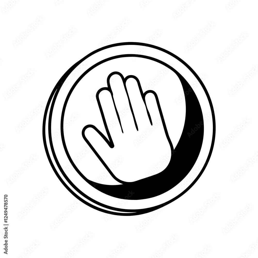 stop hand icon stop hand icon