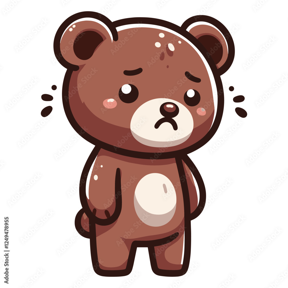 Obraz premium A realstict Bear vector illustration bear icon logo teddy cartoon character