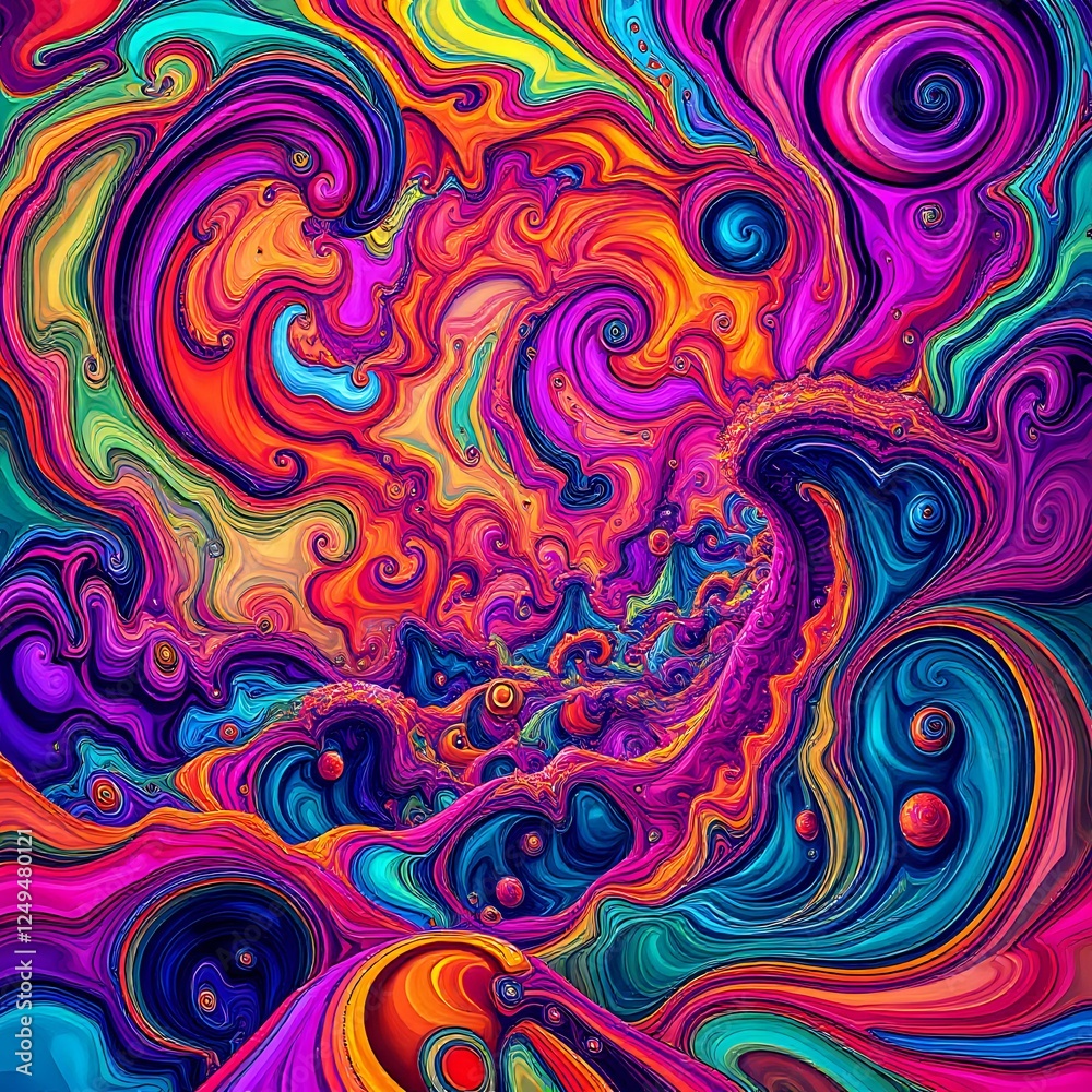 Abstract Digital Art: Swirling Abstract Patterns in Vibrant Pink, Purple, Blue, Orange, and Yellow Intrigue Abstract Digital Art: Swirling Abstract Patterns in Vibrant Pink, Purple, Blue, Orange, and Yellow Intrigue