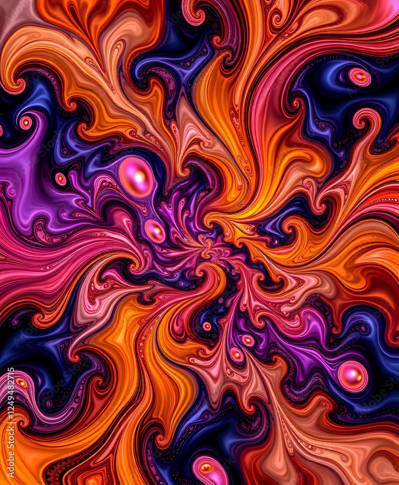Abstract Vibrant Swirls of Energy - Modern Artistic Design Abstract Vibrant Swirls of Energy - Modern Artistic Design
