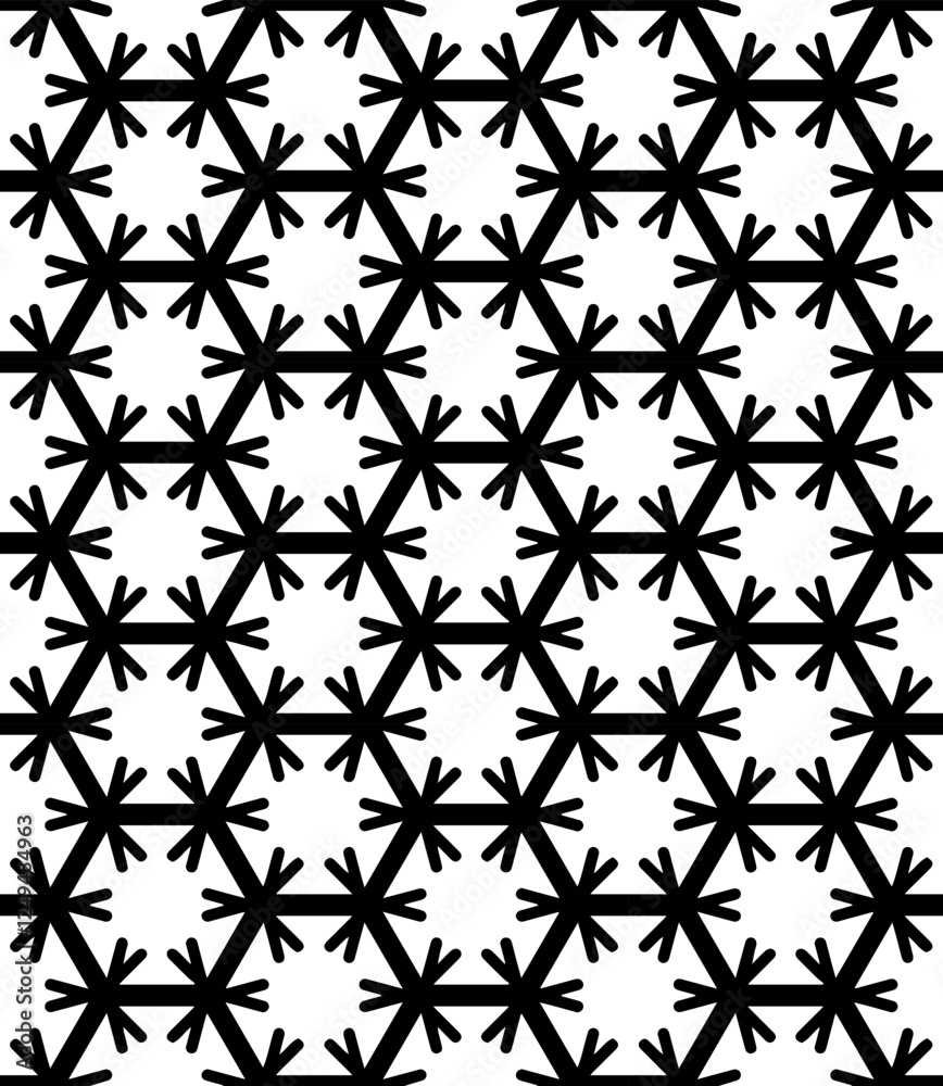 Black and white seamless abstract pattern. Background and backdrop. Grayscale ornamental design. Black and white seamless abstract pattern. Background and backdrop. Grayscale ornamental design.