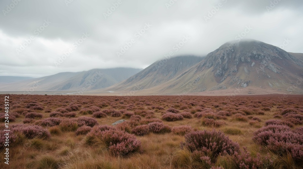 Majestic Highlands Landscape with Mountains under Overcast Sky Majestic Highlands Landscape with Mountains under Overcast Sky