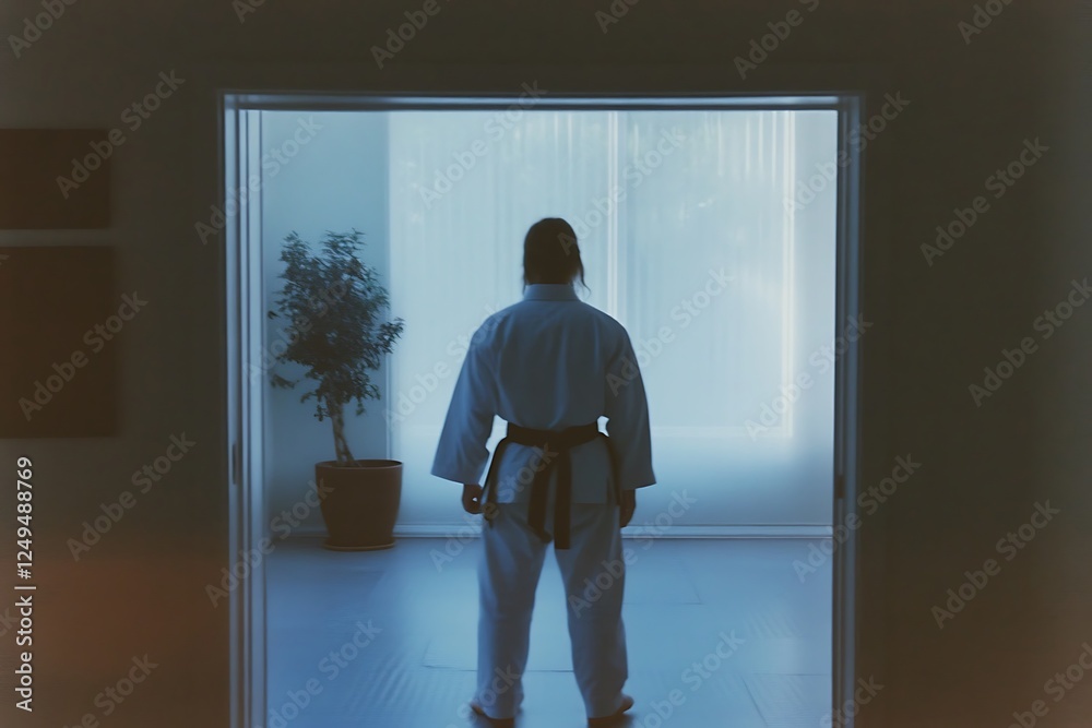 Fototapeta premium A Martial Artist in a Dojo