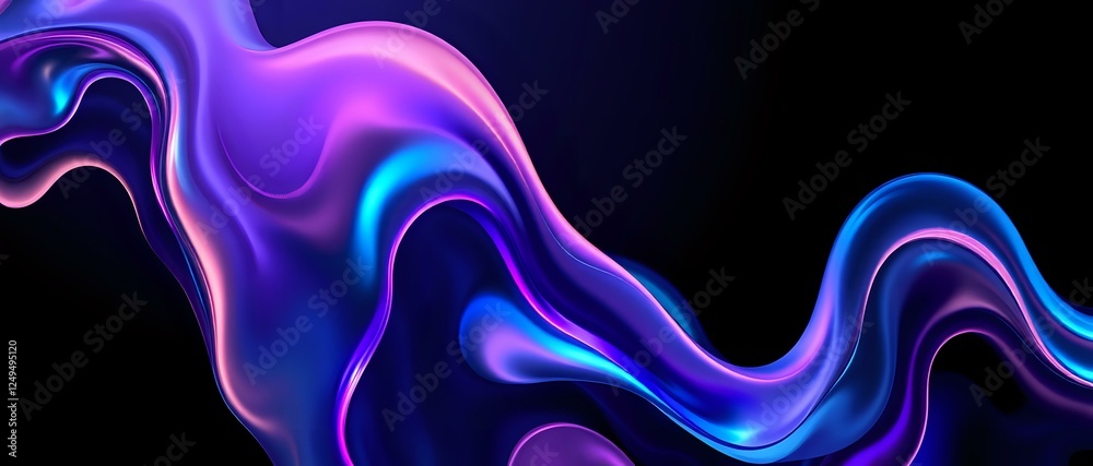 Abstract Wave Art with Neon Swirls in Purple, Blue, and Pink – High-End Digital Wallpaper Abstract Wave Art with Neon Swirls in Purple, Blue, and Pink – High-End Digital Wallpaper