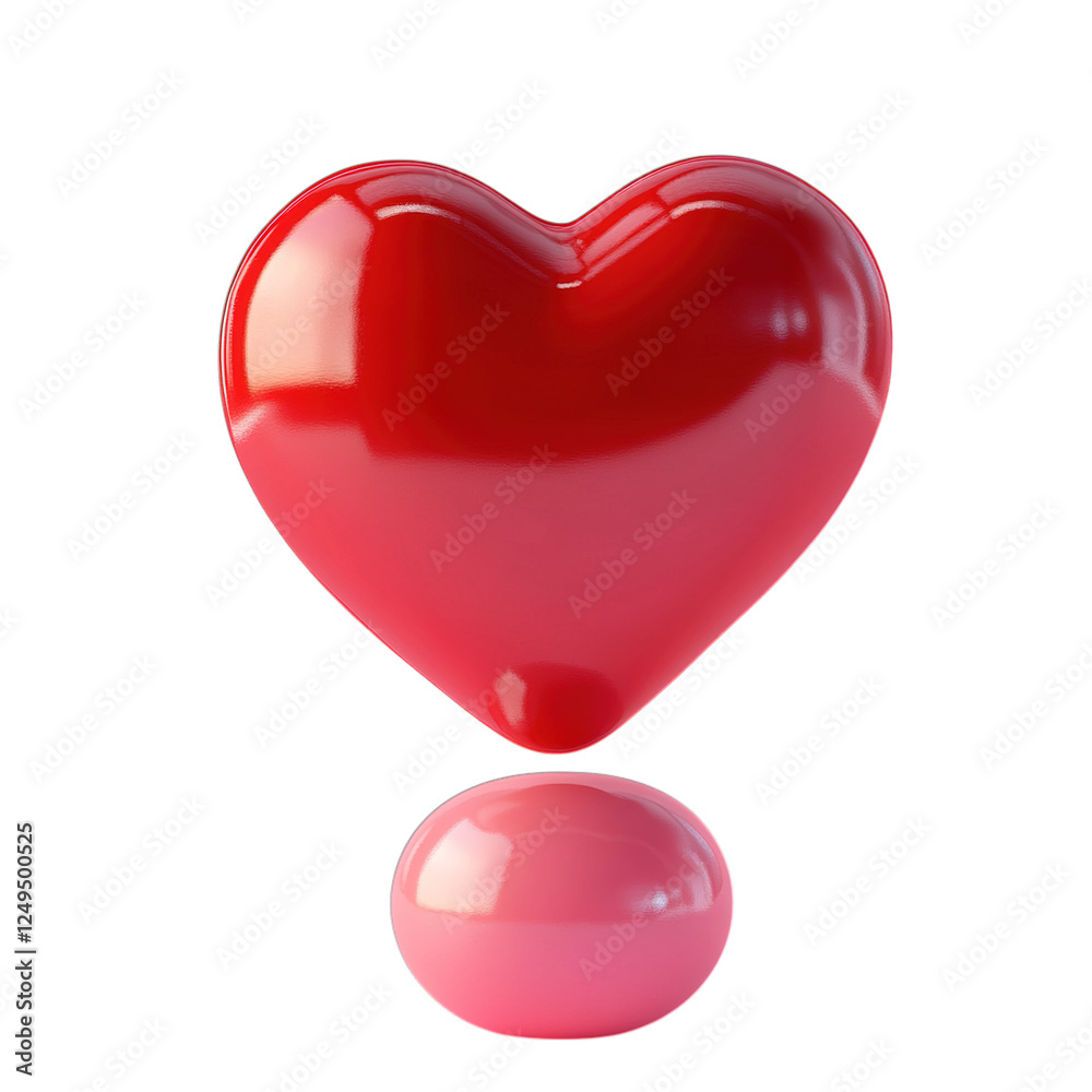 Fototapeta premium red heart isolated on white
